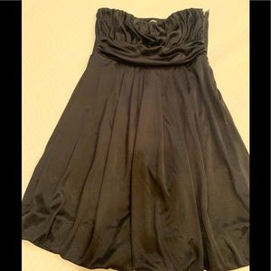 Black strapless dress